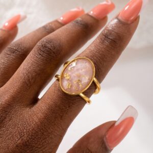 Rosé Gold Flake Ring