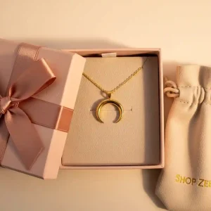 Crescent Moon Solo Necklace - Image 2