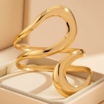Golden Flow Cuff Bracelets