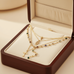 Rainbow Rosary Cross Necklace - Image 2