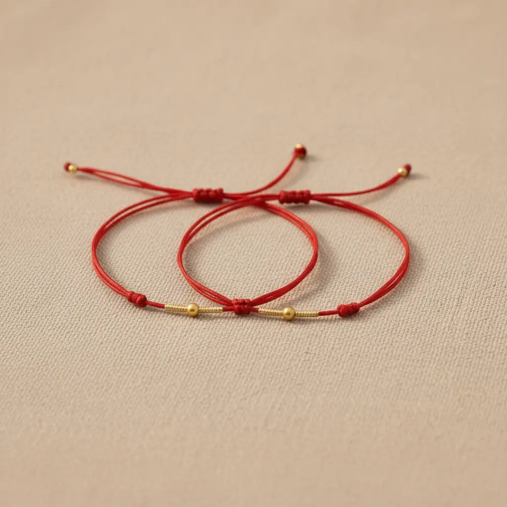 Lucky Red String Bracelet - Image 2