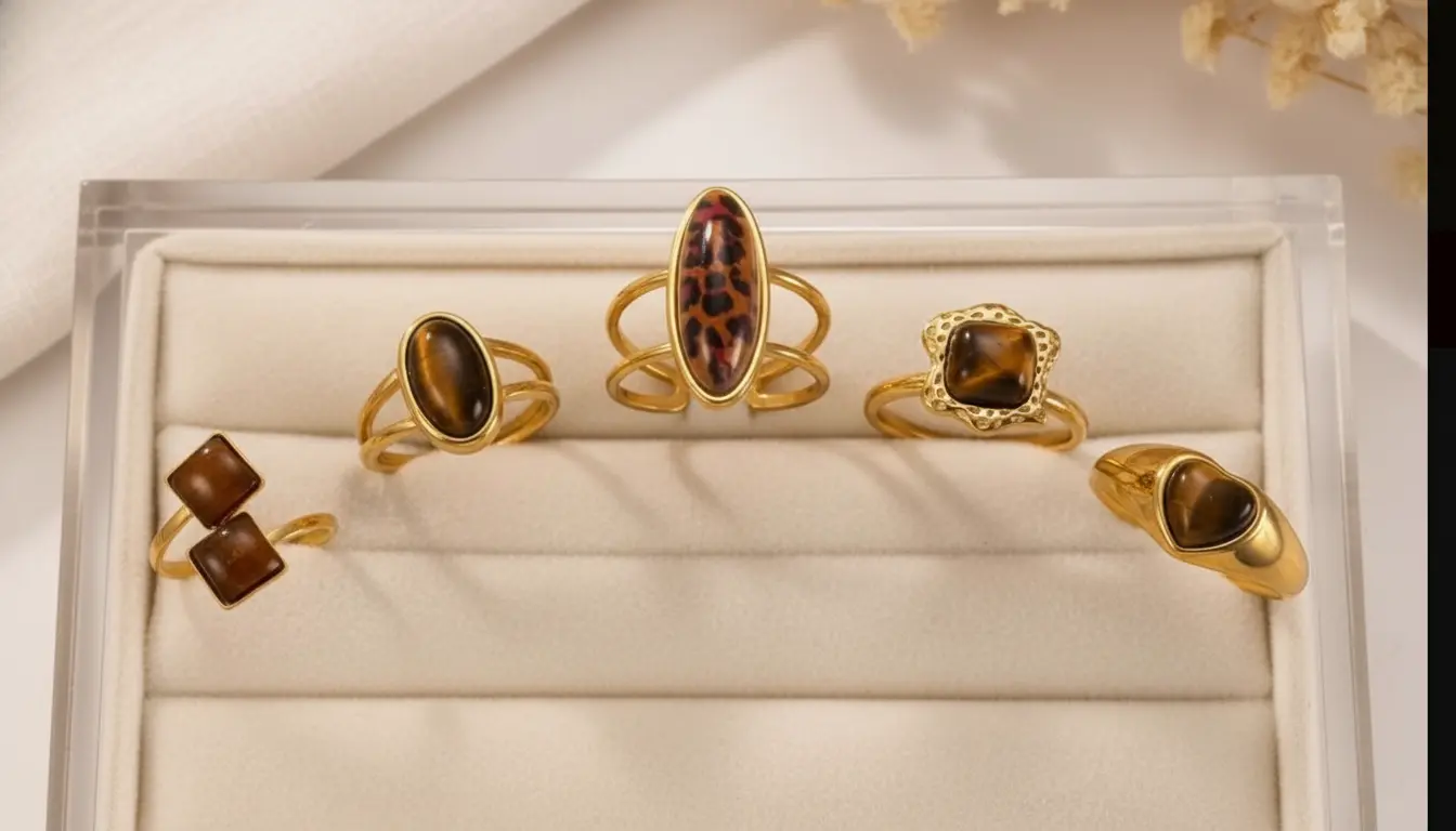 Wild Stone Ring Collection – Set of 5