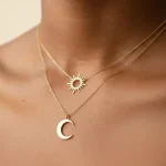 Sun & Moon Double Layer Necklace